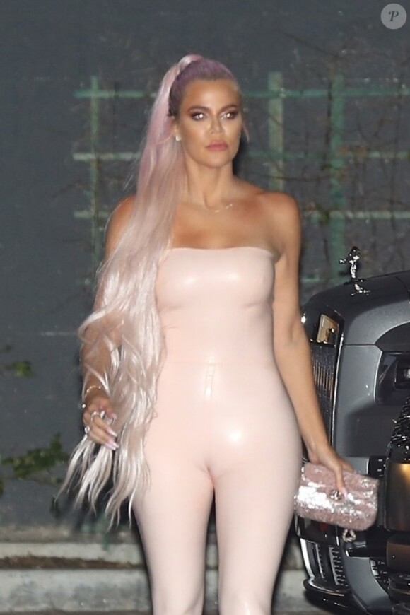 Khloe Kardashian - Arrivée et sortie des célébrités à l'inauguration de la gamme de cosmétiques de Kylie Jenner au Goya Studios à West Hollywood, le 21 mai 2019.