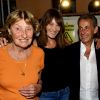 Exclusif - Carla Bruni-Sarkozy avec sa mère Marisa Borini et son mari Nicolas Sarkozy - Backstage du concert de Carla Bruni-Sarkozy au théâtre de Verdure du Grand Jardin à Le Lavandou le 23 juillet 2019. © Dominique Jacovides-Cyril Moreau/Bestimage