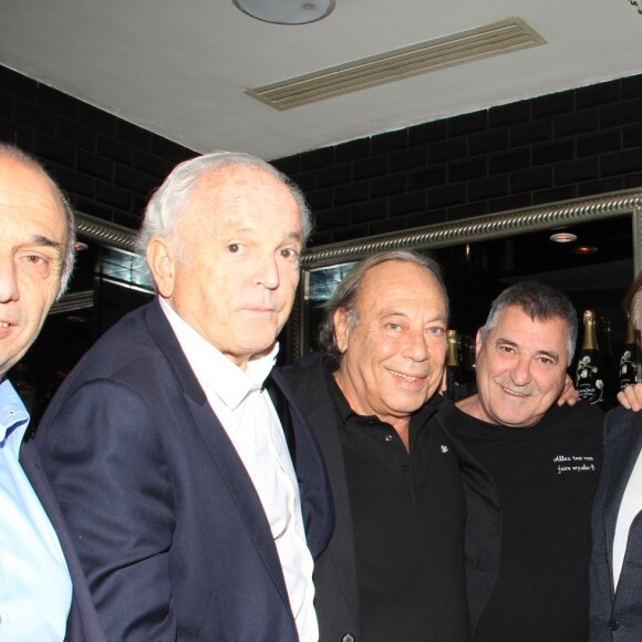Exclusif - Guest, Christian Bîmes, Franck Couécou, Jean-Marie Bigard, Daniel Lauclair, Maurice Roux, l'humoriste Maxîme - Soirée en faveur des enfants de l'hôpital Necker au restaurant "La Gioia" à Paris le 18 décembre 2018. © Philippe Baldini/Bestimage