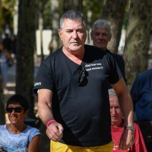 Exclusif - Jean-Marie Bigard lors du tournoi de pétanque des Toques Blanches Internationales au Jardin du Luxembourg à Paris, France, le 10 septembre 2018. © Bestimage