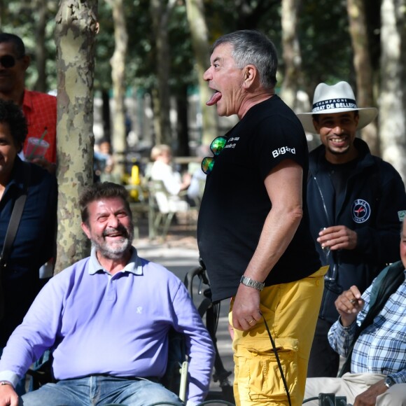 Exclusif - Jean-Marie Bigard lors du tournoi de pétanque des Toques Blanches Internationales au Jardin du Luxembourg à Paris, France, le 10 septembre 2018. © Bestimage