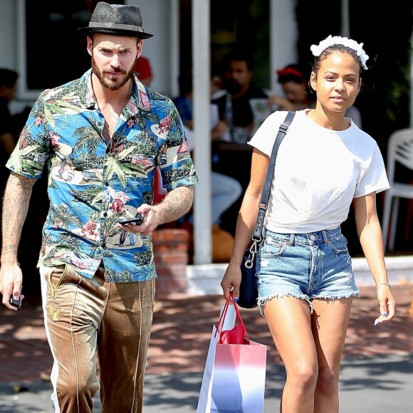 Christina Milian et M. Pokora sont allés faire des courses chez Fred Segal à West Hollywood, le 11 mai 2019.