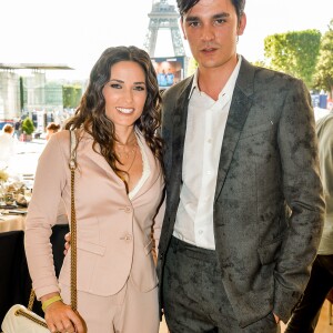 Exclusif - Alain-Fabien Delon et sa compagne Capucine Anav - Tente - People au dîner - Longines Paris Eiffel Jumping au Champ de Mars à Paris, France, le 5 juillet 2019. © Veeren Ramsamy/Bestimage