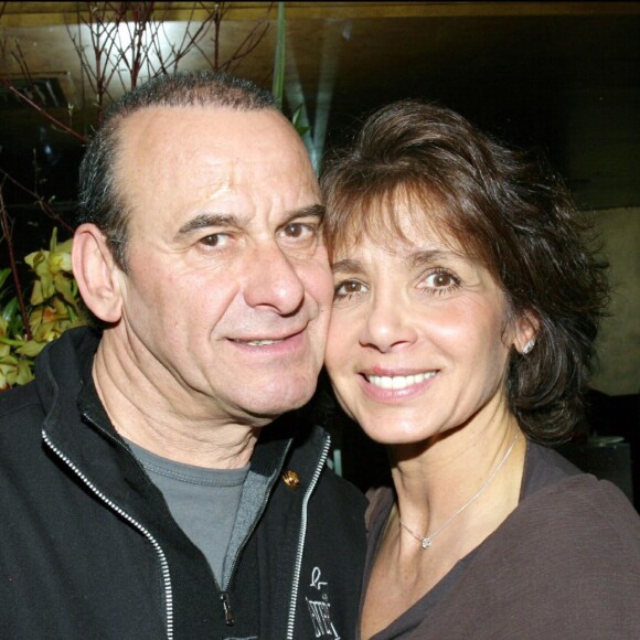 Michel et Stéphanie Fugain lors de la soirée pour l'association Laurette Fugain à L'Etoile, le 6 avril 2004.