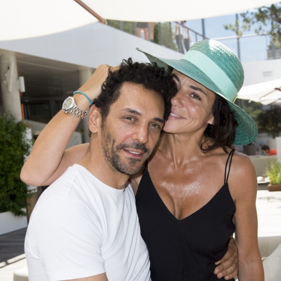 Tomer Sisley et sa femme Sandra au village lors des internationaux de tennis de Roland Garros à Paris, France, le 2 juin 2019. © Jean-Baptiste Autissier/Panoramic/Bestimage
