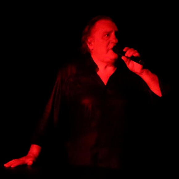 Exclusif - Gérard Depardieu lors de son concert "Depardieu Chante Barbara" au Festival de Ramatuelle, France, le 11 août 2019.