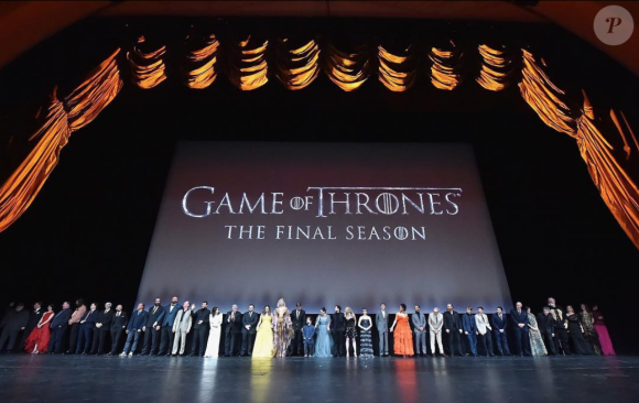 Le cast de la série Game of Thrones fête le début de la dernière saison à New York. Avril 2019.