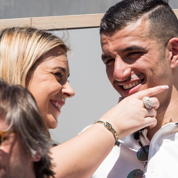 Marion Bartoli et Yahya Boumediene dans les tribunes lors des internationaux de tennis de Roland Garros à Paris, France, le 2 juin 2019. © Jacovides-Moreau/Bestimage