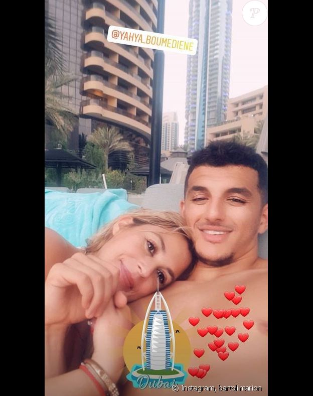Marion Bartoli publie une photo avec Yahya Boumediene à Dubaï dans ses stories Instagram le 15 août 2019.