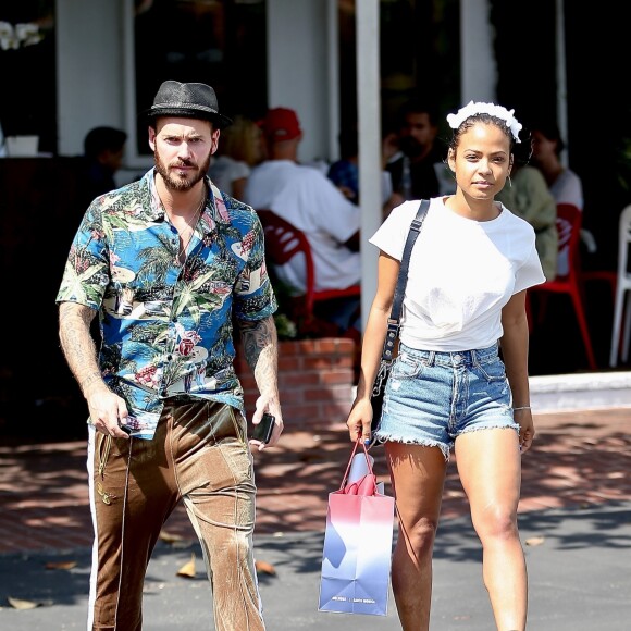 Christina Milian et son compagnon M. Pokora sont allés faire des courses chez Fred Segal à West Hollywood, le 11 mai 2019.