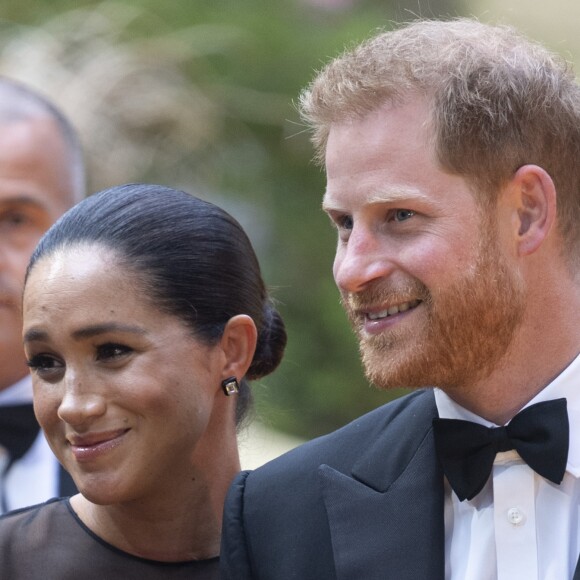 Le prince Harry, duc de Sussex, et Meghan Markle, duchesse de Sussex, à la première du film "Le Roi Lion" au cinéma Odeon Luxe Leicester Square à Londres, le 14 juillet 2019. Celebrities at the premiere of "The Lion King" in London. July 14th, 2019.14/07/2019 - Londres