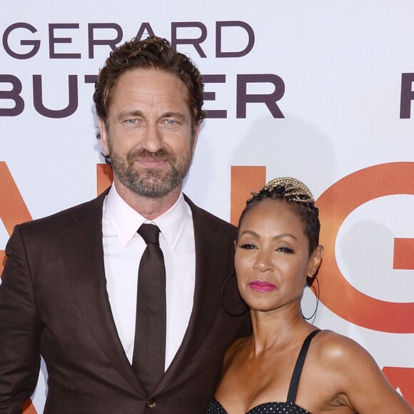 Gerard Butler et Jada Pinkett Smith à l'avant-première du film "Angel Has Fallen" ("La Chute du Président") au Regency Village Theater à Hollywood, Los Angeles, le 20 août 2019.