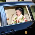 La princesse Ayako de Takamado et Kei Moriya lors de leur mariage le 29 octobre 2018 au sanctuaire Meiju à Tokyo. 