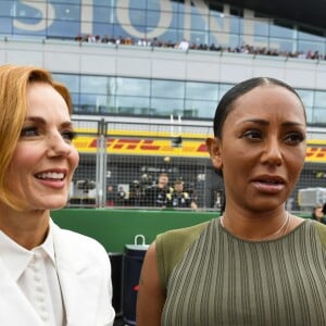 Mel B (Melanie Brown) et Geri Halliwell - Les célébrités lors du Grand Prix automobile de Grande-Bretagne à Silverstone au Royaume-Uni, le 14 juillet 2019.