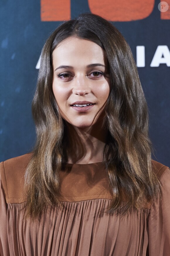 Alicia Vikander au photocall de "Tomb Raider" à Madrid, le 28 février 2018. © Jack Abuin via Zuma Press/Bestimage