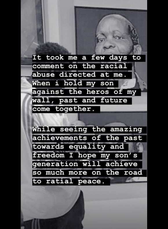 Paul Pogba réagit aux insultes racistes sur Instagram le 25 août 2019.
