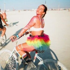 Pauline Ducruet au festival Burning Man dans le désert de Black Rock, en Californie. Août 2019.