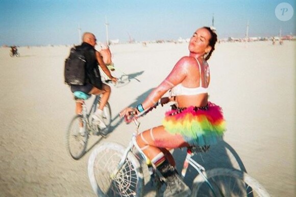 Pauline Ducruet au festival Burning Man dans le désert de Black Rock, en Californie. Août 2019.