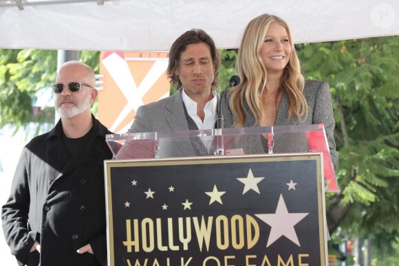 Ryan Murphyy, Gwyneth Paltrow et son mari Brad Falchuk - Ryan Murphy reçoit son étoile sur le Walk Of Fame à Hollywood, le 4 décembre 2018