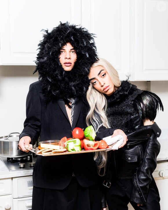 Bilal Hassani et Nawfel, son compagnon, sur Instagram- août 2019.