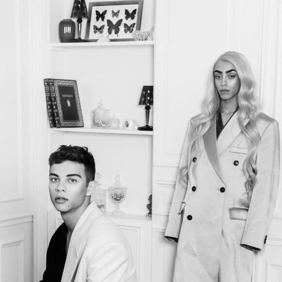 Bilal Hassani et Nawfel, son compagnon, sur Instagram- août 2019.