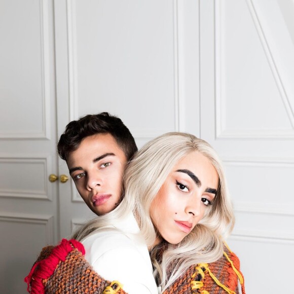 Bilal Hassani et Nawfel, son compagnon, sur Instagram- août 2019.