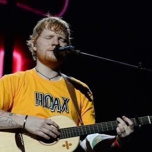 Ed Sheeran en concert à l'Allianz Parque à Sao Paulo, le 13 février 2019.