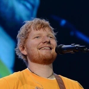 Ed Sheeran en concert à l'Allianz Parque à Sao Paulo, le 13 février 2019.