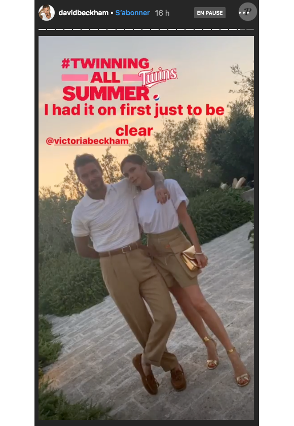 Victoria et David Beckham en vacances dans les Pouilles, en Italie, le 06 août 2019.