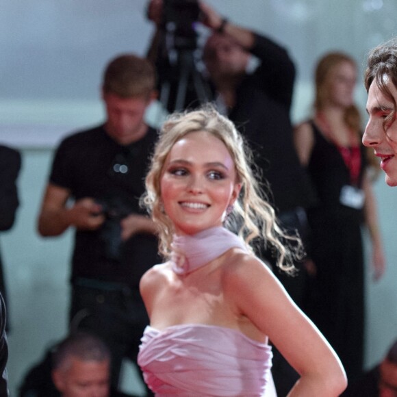 Lily-Rose Depp, Timothée Chalamet - Tapis rouge du film "The King" lors du 76ème festival international du film de Venise, la Mostra, le 2 septembre 2019.