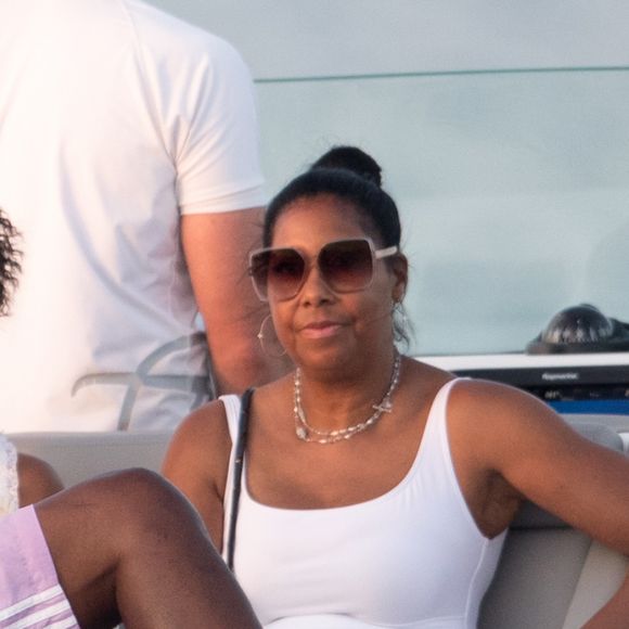 Samuel L. Jackson, Cookie Johnson - People au 60ème anniversaire de Earvin Johnson, Jr., dit Magic Johnson à Saint-Tropez le 2 septembre 2019. © Cyril Moreau/Bestimage