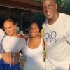 Magic Johnson a fêté durant trois jours ses 60 ans à Saint-Tropez. Septembre 2019. Avec sa femme Cookie, Jennifer Lopez et son fiancé Alex Rodriguez sur cette photo.