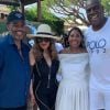 Magic Johnson a fêté durant trois jours ses 60 ans à Saint-Tropez. Septembre 2019. Avec sa femme Cookie, Tina Lawson, la maman de Beyoncé et son mari Richard Lawson.