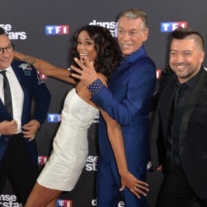 Jean-Marc Généreux, Shy'm, Patrick Dupond et Chris Marques au photocall de la saison 10 de l'émission "Danse avec les stars" (DALS) au siège de TF1 à Boulogne-Billancourt, France, le 4 septembre 2019. © Veeren/Bestimage