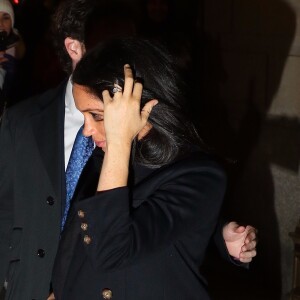 Meghan Markle, duchesse de Sussex, enceinte, et Serena Williams à la sortie du restaurant The Polo Bar dans le quartier de Upper East Side à New York City, New York, Etats-Unis, le 19 février 2019.