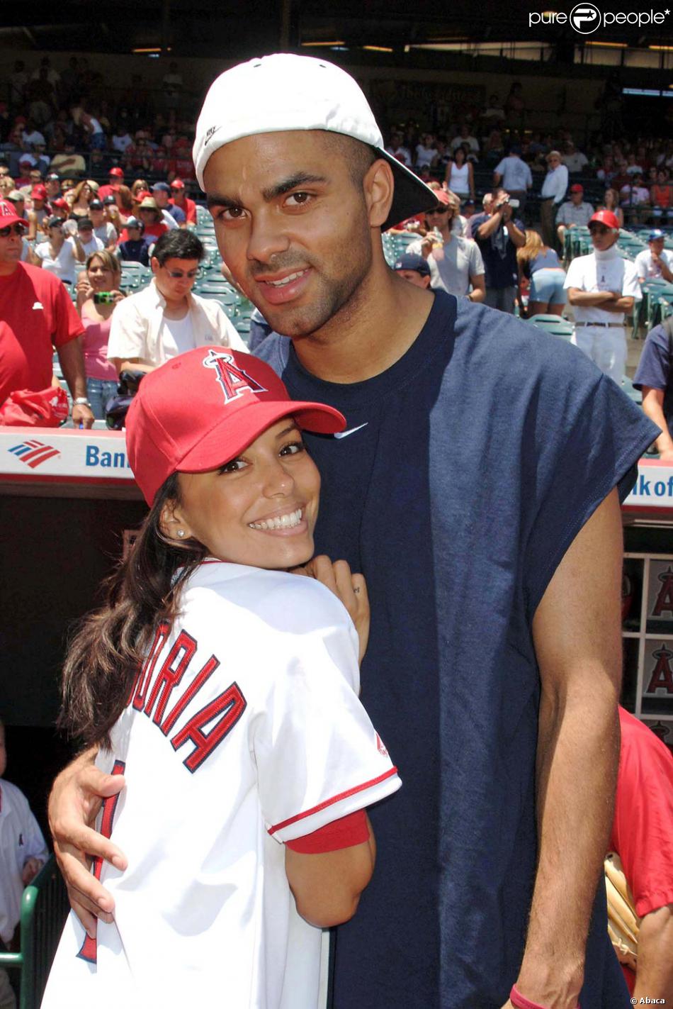 eva longoria et tony parker lors d un match de baseball en juillet 2005 un couple a fond de sport purepeople