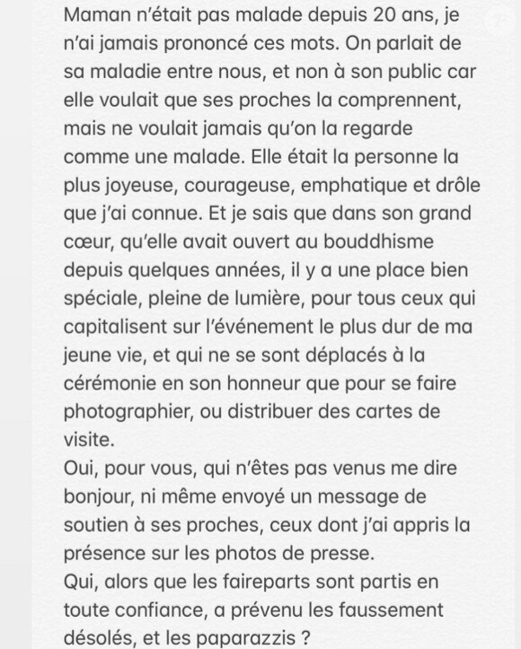 Éléonore Sarrazin, la fille d'Ariane Carletti, le 8 septembre 2019 sur Instagram. 