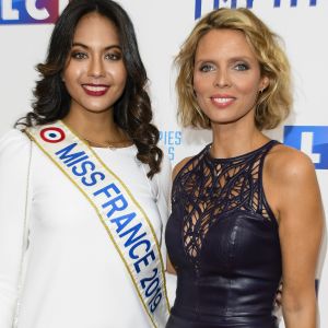 Vaimalama Chaves (Miss France 2019) et Sylvie Tellier - Soirée de rentrée 2019 de TF1 au Palais de Tokyo à Paris, le 9 septembre 2019. © Pierre Perusseau/Bestimage