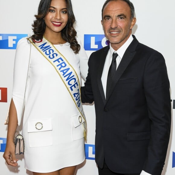 Vaimalama Chaves (Miss France 2019) et Nikos Aliagas - Soirée de rentrée 2019 de TF1 au Palais de Tokyo à Paris, le 9 septembre 2019. © Pierre Perusseau/Bestimage