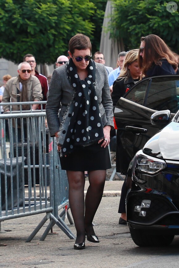 Nathalie, la mère d'Anthoine - Obsèques du jeune pilote Anthoine Hubert en la cathédrale de Chartres le 10 septembre 2019.