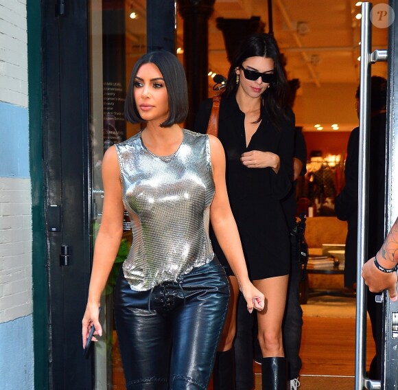 Kendall Jenner est allée faire du shopping avec sa soeur Kim Kardashian lors de la Fashion Week 2019 à New York, le 10 septembre 2019