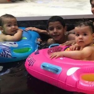 Cristiano Ronaldo fête le premier anniversaire de ses jumeaux Eva et Mateo le 5 juin 2018 sur Instagram.