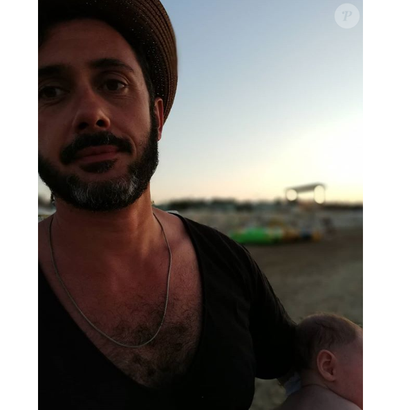 Emanuele Giorgi et son fils, le 24 juillet 2019