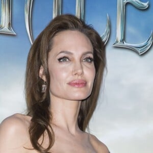 Angelina Jolie lors du photocall pour le film "Maléfique" à l'hôtel Bristol, à Paris, le 6 mai 2014.