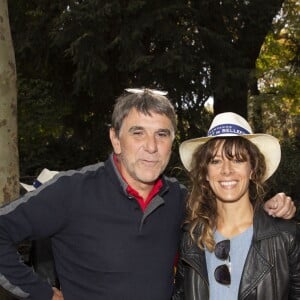 Exclusif - Tex et Magali Ripoll - Trophée des personnalités au profit de l'association "Make-a-Wish" au jardin du Luxembourg à Paris le 18 septembre 2019. La fondation Make-A-Wish est une association dont le but est d'exaucer le voeu d'enfants âgés de deux ans et demi à dix-sept ans qui sont ou ont été gravement malades. ©Jack Tribeca/Bestimage