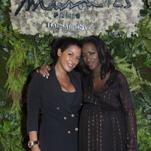Ayem Nour et Hapsatou Sy (enceinte de son deuxième enfant) - Inauguration du Concept Store Maison 123 Paris et HapsatouSy rue de la Chaussée d'Antin dans le 9ème arrondissement de Paris, France, le 19 septembre 2019. © Pierre Perusseau/Bestimage