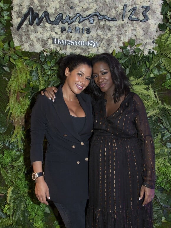 Ayem Nour et Hapsatou Sy (enceinte de son deuxième enfant) - Inauguration du Concept Store Maison 123 Paris et HapsatouSy rue de la Chaussée d'Antin dans le 9ème arrondissement de Paris, France, le 19 septembre 2019. © Pierre Perusseau/Bestimage