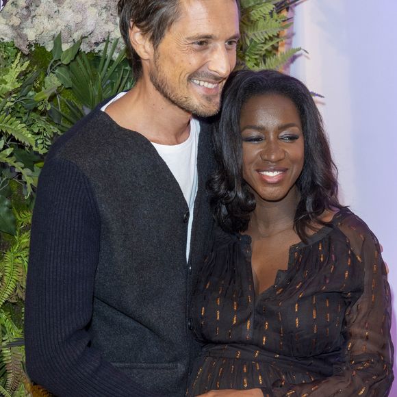 Vincent Cerutti et sa compagne Hapsatou Sy (enceinte de son deuxième enfant) - Inauguration du Concept Store Maison 123 Paris et HapsatouSy rue de la Chaussée d'Antin dans le 9ème arrondissement de Paris, France, le 19 septembre 2019. © Pierre Perusseau/Bestimage