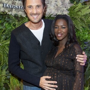 Vincent Cerutti et sa compagne Hapsatou Sy (enceinte de son deuxième enfant) - Inauguration du Concept Store Maison 123 Paris et HapsatouSy rue de la Chaussée d'Antin dans le 9ème arrondissement de Paris, France, le 19 septembre 2019. © Pierre Perusseau/Bestimage
