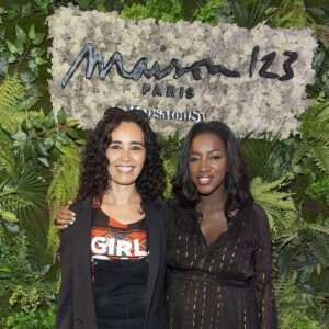 Aïda Touihri et Hapsatou Sy (enceinte de son deuxième enfant) - Inauguration du Concept Store Maison 123 Paris et HapsatouSy rue de la Chaussée d'Antin dans le 9ème arrondissement de Paris, France, le 19 septembre 2019. © Pierre Perusseau/Bestimage